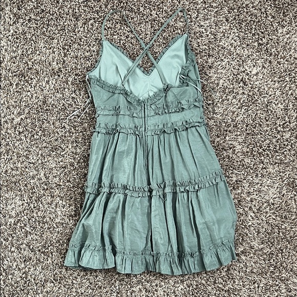 Miami Green Ruffle Mini Dress - Picture 3 of 5